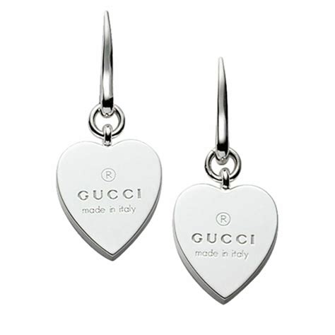 gucci heart necklace and earrings|Gucci Silver Jewelry .